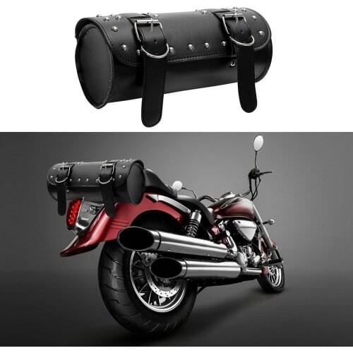 Motorcycle Luggage Saddle bag Motorcycle Bag PU Leather Moto Backpack Storage Pouch