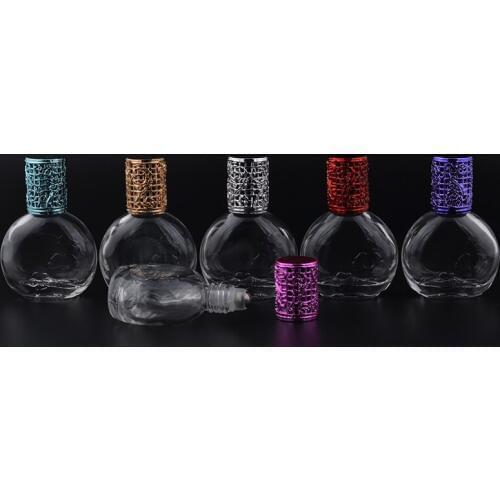 MUB 13ml Mini Cute Glass Portable Perfume Bottle With Roll-on&Empty Perfume Case With alloy cover portable bottle