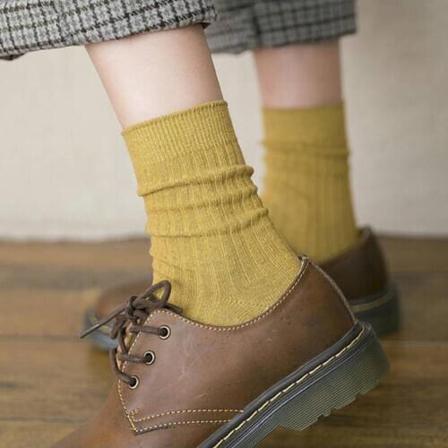 Hot Sale New Autumn Winter Mens Warm Socks For Women Colorful High Quality Double Needle Casual Sports Cotton Socks 1 Pairs