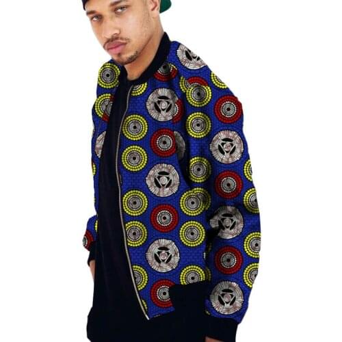 New Arirvals Dashiki Print Men Nigerian Fashion Short Coats Casual Bomber Jacket African Garments Customized