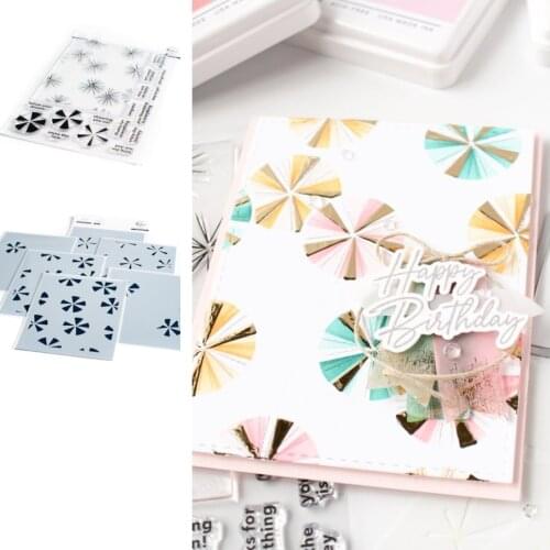 2021 NEW Products Round Fan Umbrella Stamps Stencil Scrapbook Diary Decoration Stencil Embossing Template DIY Greeting