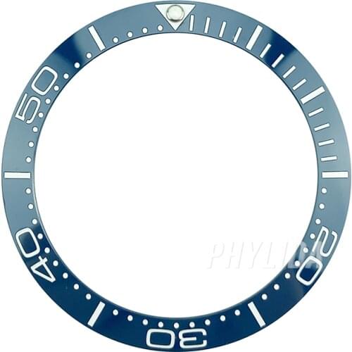 New 38mm Blue High Quality Ceramic Bezel Insert For Sub Divers Mens Watches Sea master Style