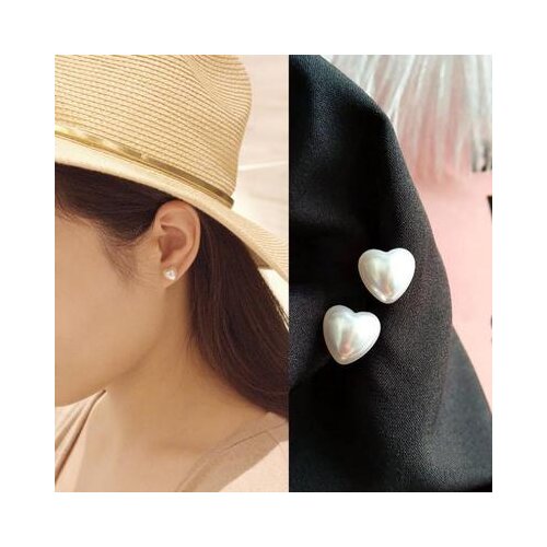 New fashion Korean version of the wild sweet white glossy earrings For Women girl Accessories jewelry wholesale
