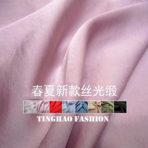 Silk Light Dark Pattern Glaze Light Simulation Silk Satin Fabric Falling Spring and Summer Fashion Shirt Pants Dress Fabric/0.5m