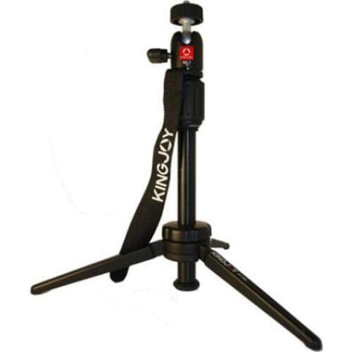 Kingjoy KT-300+BD-1 Aluminum Mini Lightweight Folding Adjustable Compact Table Tripod Stand with Ball Head for Camera Phone