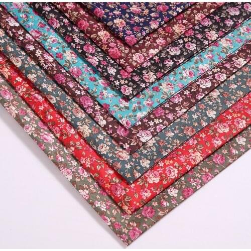 100*150cm Knitted Polyester Fabric By Meter Rose Pattern Floral Material for Tablecloths DIY Handmade Needlework Cloth