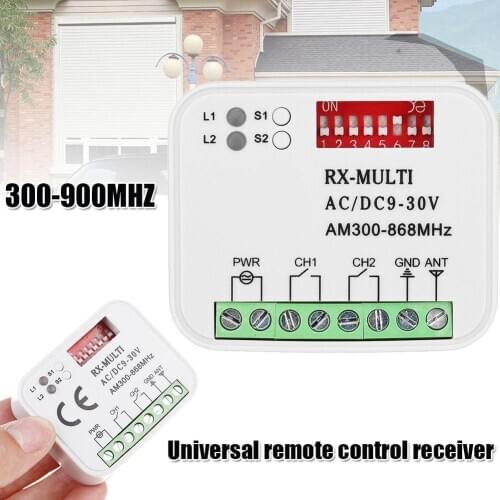 Universal AC DC 12-30V 2 Channel Universal Multi Receiver Controller RX MULTI AC 300-868MHz