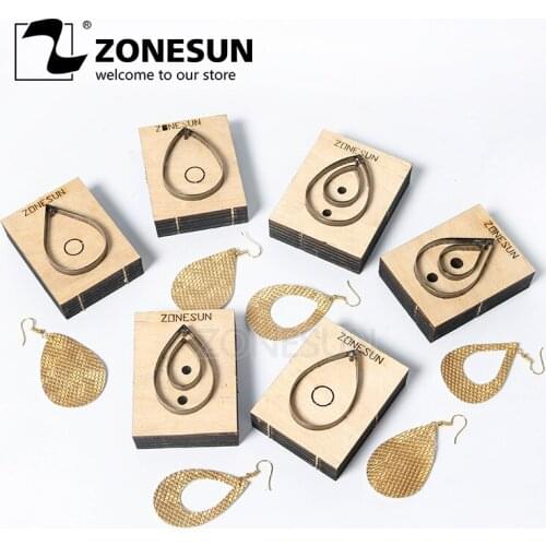 ZONESUN Earring Leather Die Cutters Drop Shape Paper Handmade Leather Knife Mold For Leather Decoration DIY Handicraft Cutter