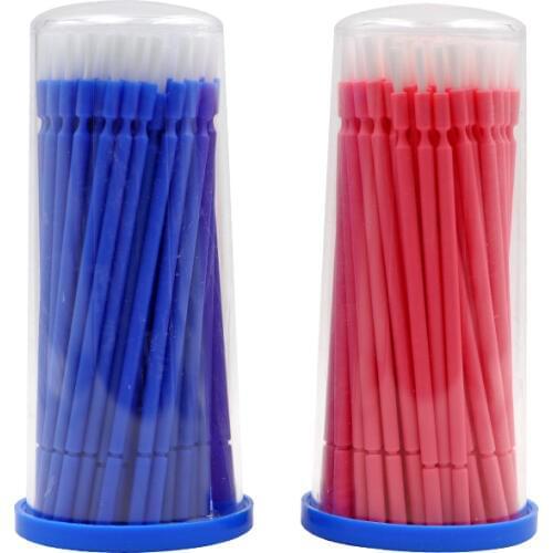 100pcs Dental Applicator Sticks Apply Medicine Brush Long Disposable Microfiber Brushes Oral Micro Medicine Wipping Tools