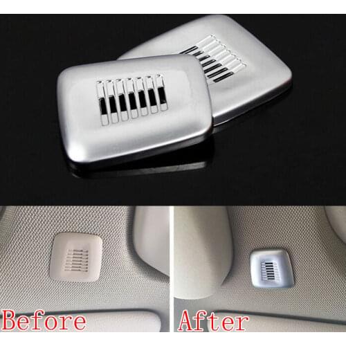2x Car Inner Dome Roof Microphone Frame Decorative Cover Trim Styling Sticker Fit For Bmw F30 F10 F12 X3 4 5 6 3-Series