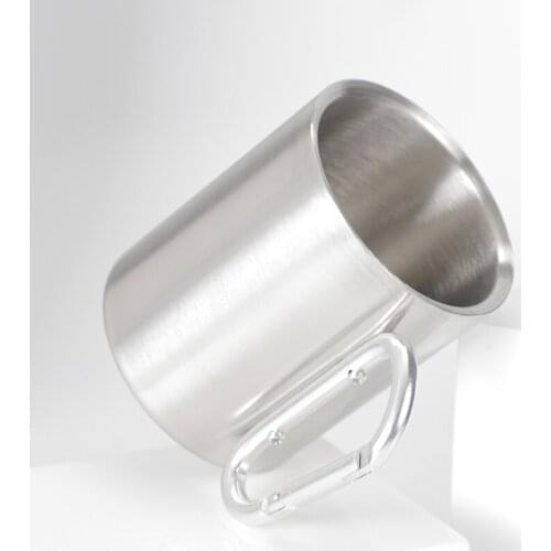 330 Ml With Buckle Portable Stainless Steel Metal Beer Cup Wine Cups Coffee Tumbler Tea Milk Mugs Home For Camping Mouth Cup