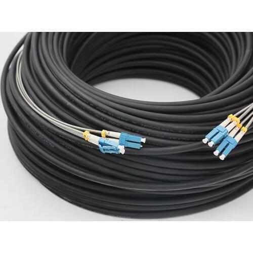 400mtr Outdoor CPRI Fiber optic Patch cord LC SC FC ST 4 cores SM MM multi mode patch cable Singlemode FTTH FTTA jumper 4 fibers