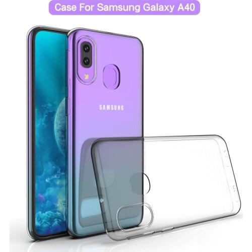 Case for Samsung A40 Transparent TPU Dropproof Shockproof Phone Back Case for Samsung Galaxy A40 Protection Cover (Clear)