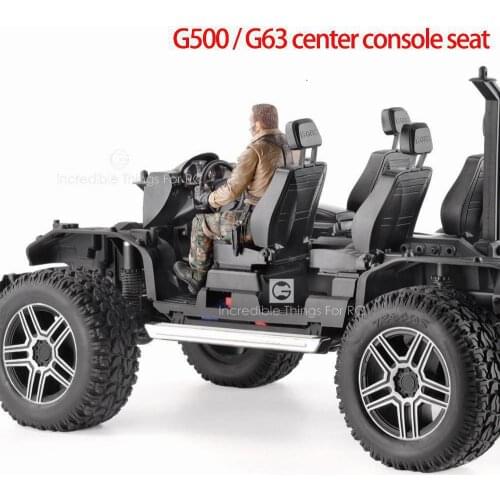 Black ABS interior for Trx6 TRX-6 6X6 G63 TRAXXAS TRX-4 G500 cockpit seat instrument panel steering wheel foot pedals interior