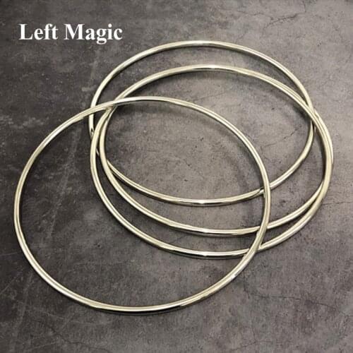 Deluxe 8.7" Linking Rings (Set of 4, Chrome) Magic Tricks Four Linking Rings Magia Magicians Stage Illusion Gimmick Prop Fun