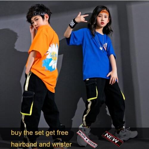 Pally elves Boys Girls Daisy Pattern T-shirt Cargo Pants Children Clothes Kids Outfit