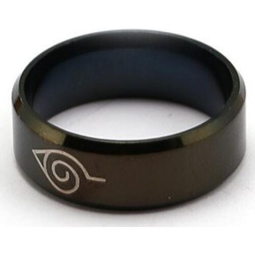 Hot Naruto Ring Size 7# 8# 9# 10# Black Color Rings Metal Alloy High Quality Fashion Gift For Men Women Jewelry Party Wedding