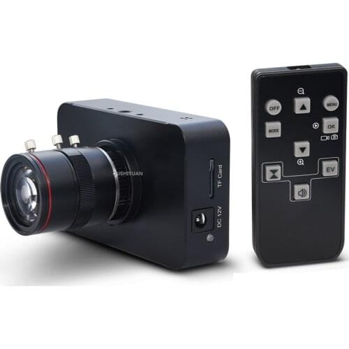 12MP HDMI Camera 1080P USB HD Video Live Streaming Webcam Recording 4K@30FPS Industry C/CS-Mount Camera with 6-12 Lens