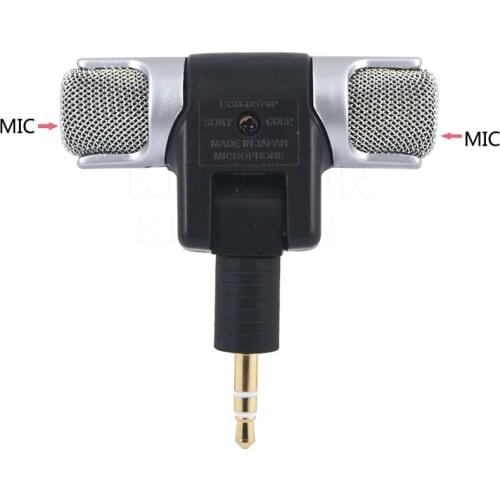 Kebidu 3.5mm Microphones Mini Mic Digital Stereo Microphone for Recorder Sing Song Karaoke Portable