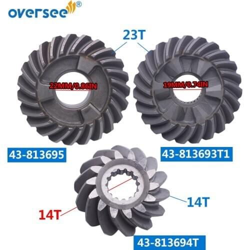813693 Gear Kit For Mercury Mercruiser 50HP 55HP 60HP Outboard Motor Forward 43-813693T;Pinion 813694T;Reverse 813695T