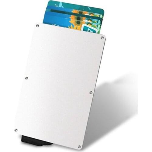 New Aluminum Wallet for Men Women Metal ID Credit Card Holder RFID Blocking Mini Slim Wallets Automatic Pop up Credit Card Case