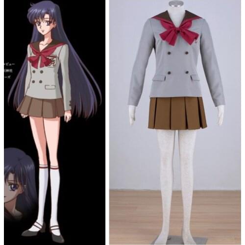 Sailor Moon Hino Rei Winter Uniform Cosplay Costumes