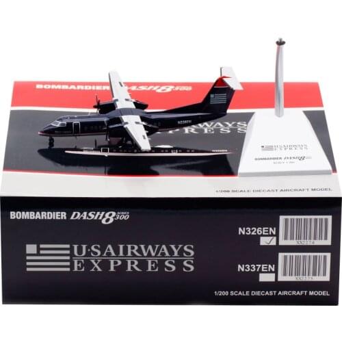 Diecast 1:200 for Bombardier DASH 8 8Q300 N326EN0 US Airways Airlines Airplane Aircraft Plane Alloy Model Toys