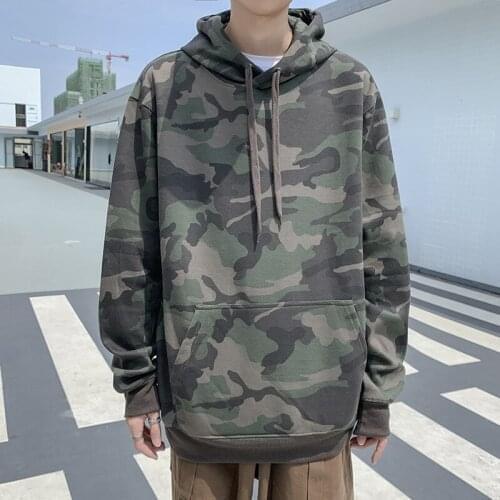 LUCLESAM Mens Camouflage Hoodies
