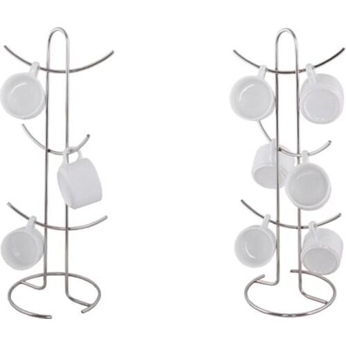 Stainless steel metal Cup display rack store cup potting plant holder showing desktop stand cup holder furniture accessories