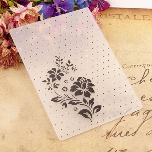 1 Pcs 10.5*14.8cm Bouquet Flowers Embossing Folders Plastic for Scrapbooking DIY Template Fondant Cake Photo Album Card Making