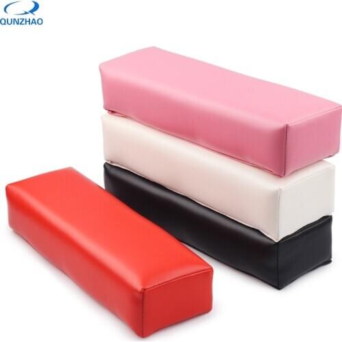 Rectangular Nail Cushion Manicure Cortical Fabric Hand Pad Sponge Solid pu Leather Hand Pillow Nail Art Tool Hands Mat