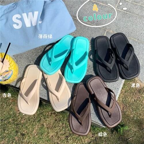 New Slippers Women Shoes 2021 Summer Flats Platform Sandals Ladies Flip Flops Casual Clip Toe Jelly Shoes Female Beach Slides
