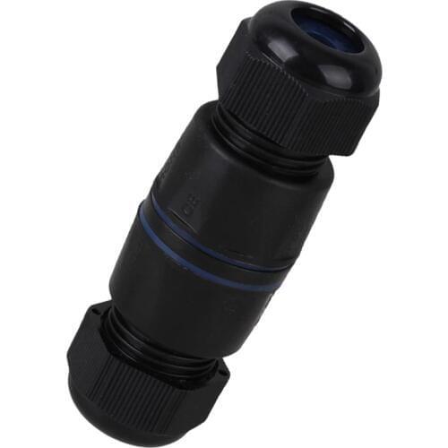 Ethernet LAN IP68 Protection M25 Stuffing Locknut Plastic RJ45 UnShielded Waterproof Cable Gland Connector for Double Cable