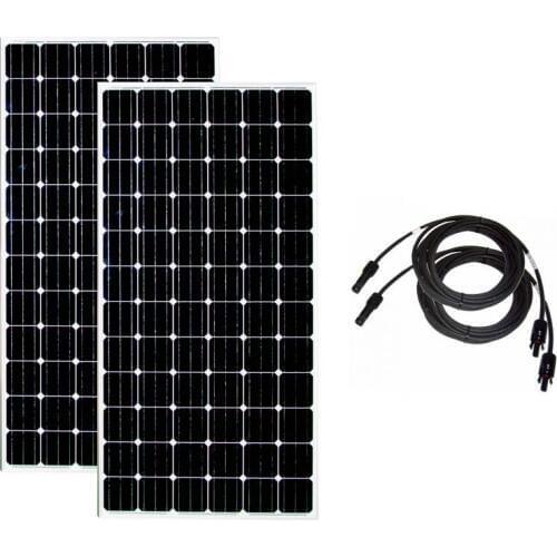 Panneau Solaire 300 w 24v 2 Pcs Solar Battery Charger Solar Panels 600 watt Solar Home System Motorhome Caravan Car Camp Rv