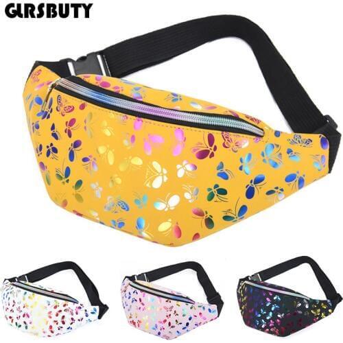 2020 Waist Bag Fanny Pack Travel Women Belt Bags Hip Bum Sling Pouch Holographic Daypack Money Zip Banana Pocket for Female Girl