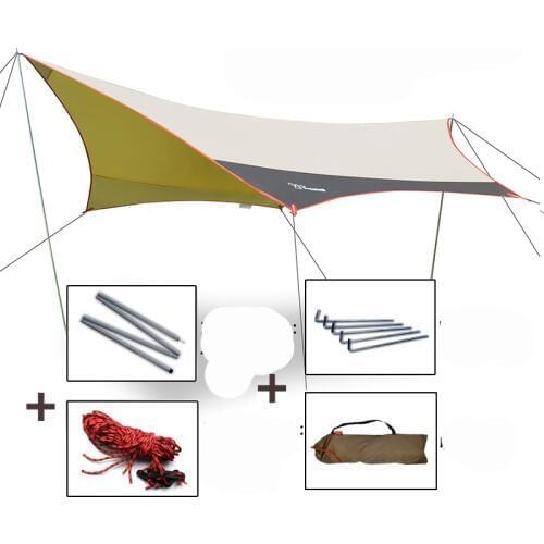 S 420*360*200cm Vidalido Outdoor Ultra-large Silver-coated Awning Tent Anti-ultraviolet Beach Awning Sunshade Camping Tent
