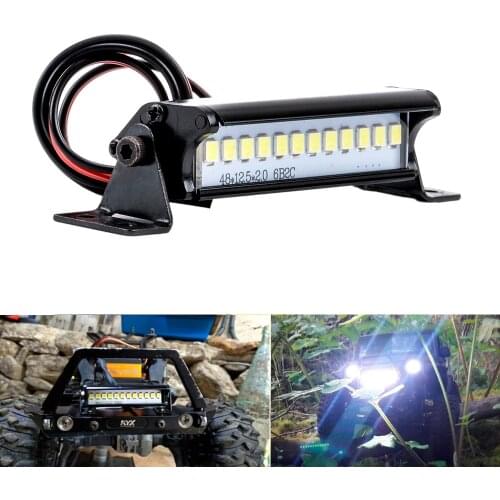 1:10 RC Car Universal 55mm 12 LED Roof Light for Axial SCX10 90046 RC Rock Crawler Truck Body Shell Lights Climbing Car Parts