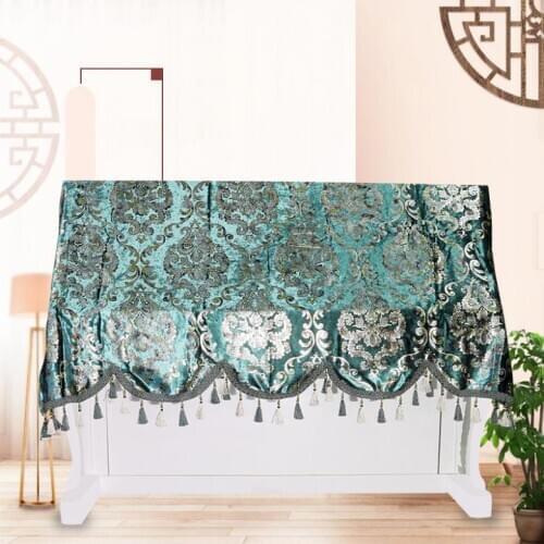 Upright Piano Dust-proof Flannel Half Draped Bronzing Fabric European Style Keyboard Instrument Cover Dust Guard Tool