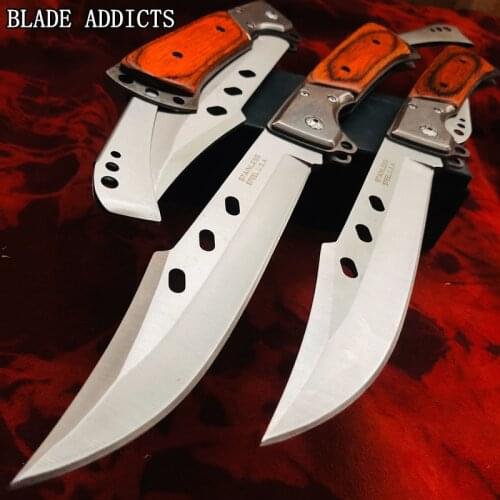 Military VERY STURDY Stainless Steel U.S.A Folding Blade Self Defense Knife,Outdoor Pocket Tactical Survival Camp Hunting Knives