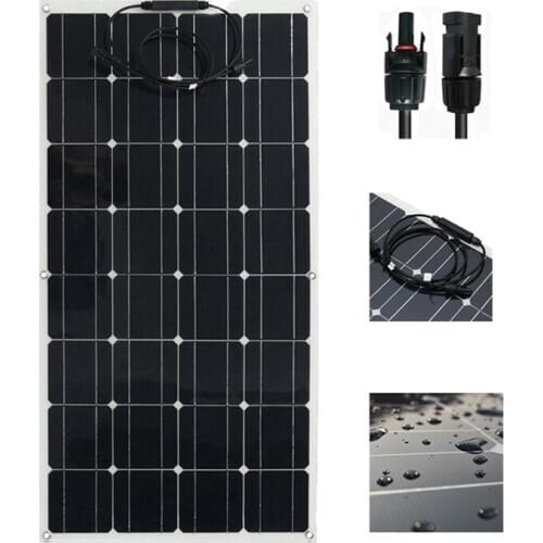 High quality and high efficiency made in China 32 battery flexible solar panel 100w 12v 18v