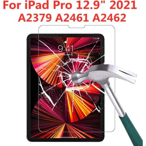 9H Tempered Glass For iPad Pro 12.9 Inch 2021 Screen Protector A2379 A2461 A2462 Anti Scratch Bubble Free Tablet Protective Film