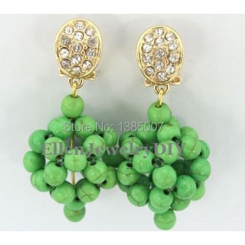 Green beautiful Beads Earrings,Nigerian beautiful Earrings Bridesmaid Earrings Wedding Gift African Bridal Jewelry