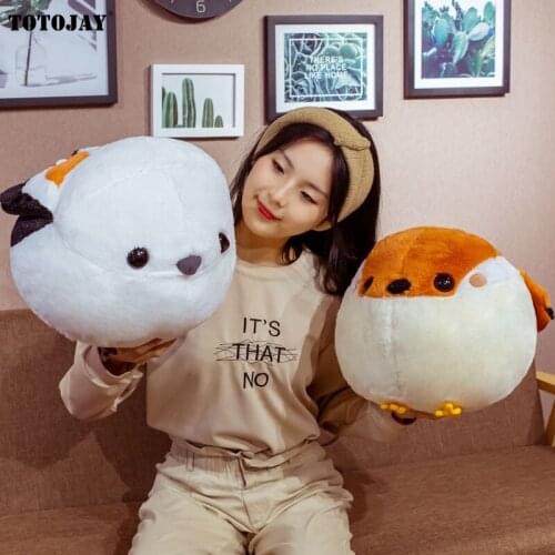 1pc 25/30CM Cute Round Tit Sparrow Plush Toys Lovely Stuffed Soft Animal Bird Pillow for Children Baby Girls Birthday Gift Dolls