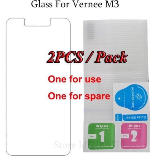 2PCS Screen Protector For Vernee M3 Tempered Glass 9H 2.5D Screen Protector For Vernee M3 Toughened Phone Glass 5.5"