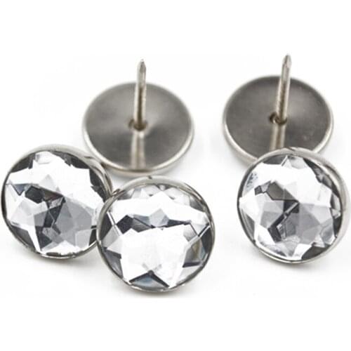 400 pcs/lot) 25mm Nail Pin Acryl Buttons Crystal Decorative Stud Button Wall Headboard Upholstery
