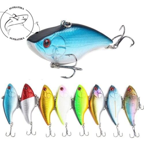 8Pcs/lot 18.8g 7cm Artificial Wobblers VIB Bait With 2 Treble Hooks For Sea Fishing Hard Baits Fishing Tackle Pesca Jigging