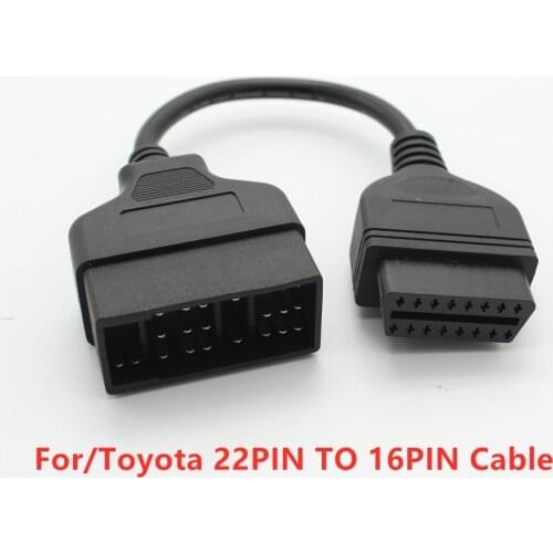 Acheheng Car OBD2 Diagnostic Connector 22 Pin to 16 Pin For Toyota 22PIN OBDII Cable Adapter Transfer 22Pin to OBD2 16Pin cable