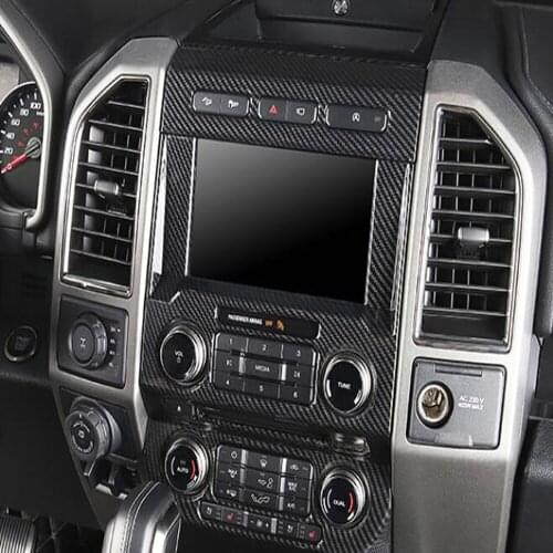 For Ford Raptor F150 2017-2019 2020 Central control desk Navigation panel Decorative Frame Cover Trim Car Styling Accessories
