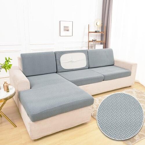 Sofa Seat Cushion Cover Chair Cover Removable Jacquard Sofa Slipcover Stretch Washable Furniture Protector 1/2/3/4 Seat