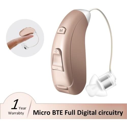 RIC Digital Hearing Aid Portable Wireless Hearing Devices With Headphones For Seniors Deafness Sound Amplifier Invisible Ear Aid